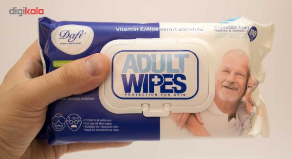 دستمال مرطوب دافی مدل Adult Wipes بسته 100 عددی