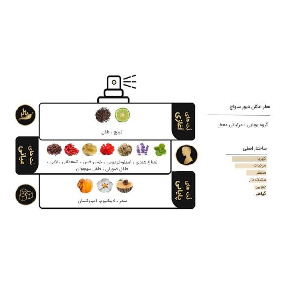 ادو پرفیوم مردانه نیفتی مدل ساواج دیور حجم 60 میلی لیتر